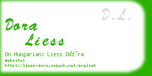 dora liess business card